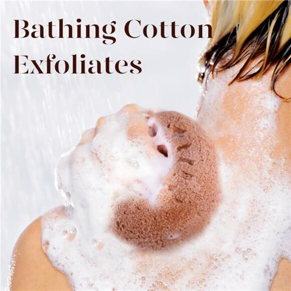 Pink Grey Bath Loofah Sponge Body Scrubber Shower Pouf Exfoliating Cleanser - Picture 2 of 7